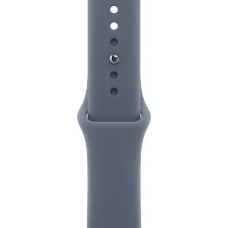 Apple Watch Series 11 46mm Aluminum Jet Black Case Anchor Blue Sport Band S/M